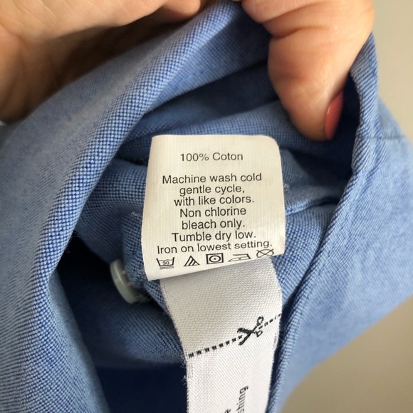 Jcrew blue colorblock boy oxford shirt - Picture 7 of 7